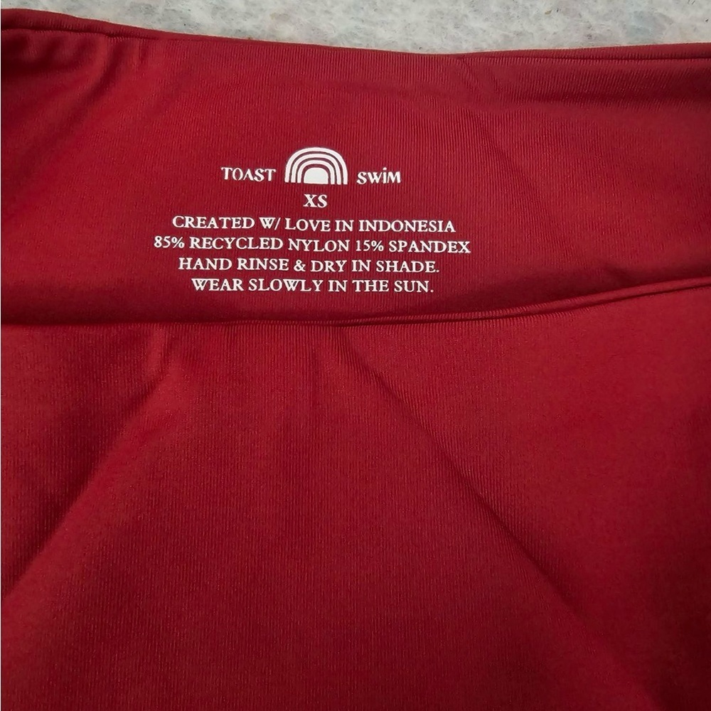 Toast Swim Signature Cinch Bottom Rhubarb XS - Picture 3 of 5